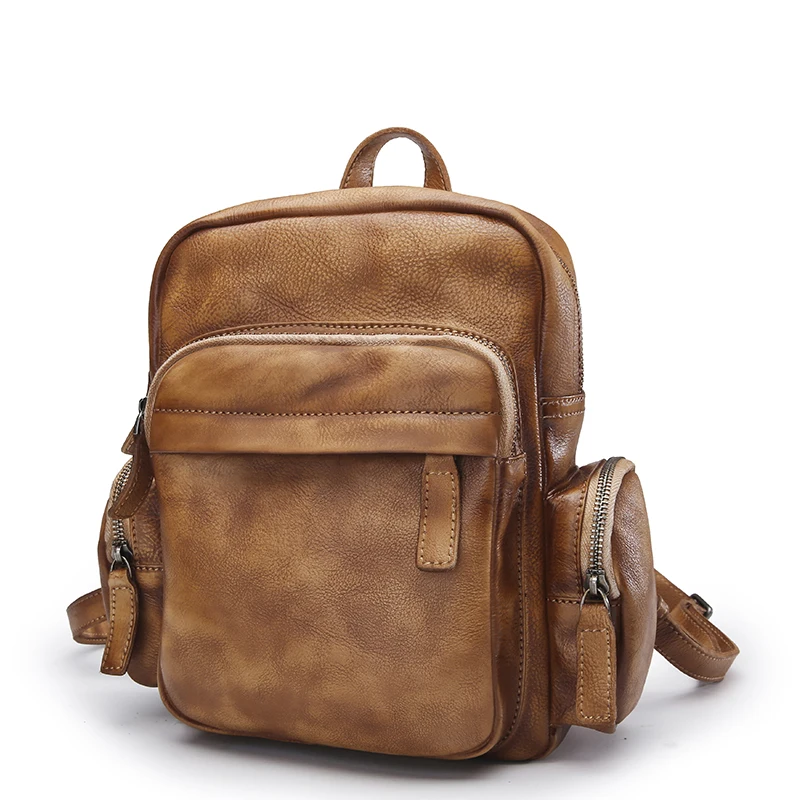 Vintage Hand Painting Designer Genuine Leather Girls Ladies Casual Backpack Real Cowhide Handmade Women Small Travel Back Pack Vintage Hand Painting Designer Genuine Leather Girls Ladies Casual Backpack Real Cowhide Handmade Women Small Travel Back Pack