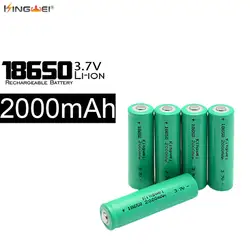 100 шт./лот аккумуляторной батареи 3.7 В 18650 2000 мАч литий-ионные аккумуляторные батареи для POWERBANK Факел лазерная ручка