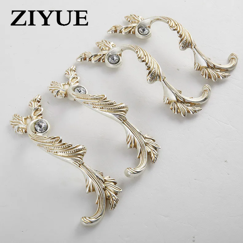 

2PCS/Lot Free Shipping The Ancient Silver Handle Cabinet Door Handle Double European Drawer Handle Zinc Alloy