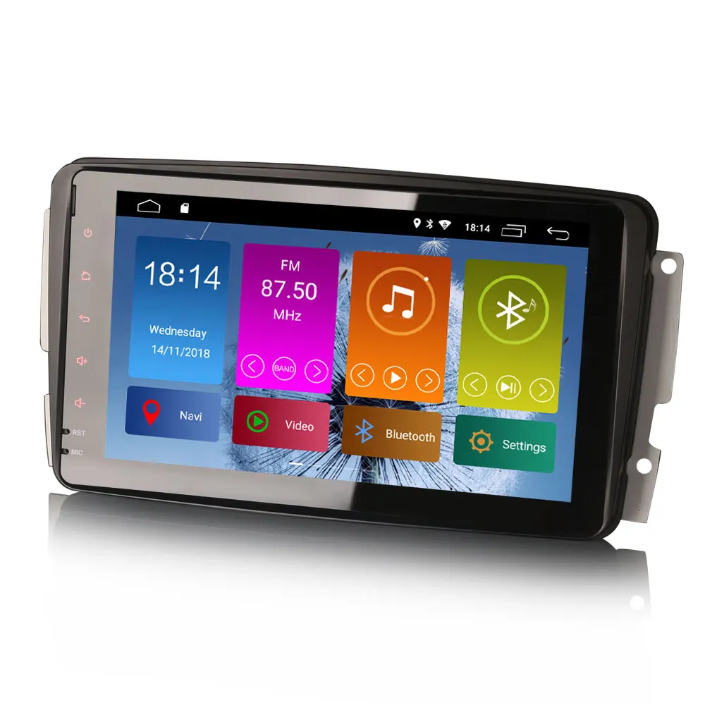 Flash Deal 8" Android 9.0 OS Car Multimedia Navigation GPS Radio for Mercedes-Benz CLK C209 W209 1998-2004.5 & Viano/Vito W639 2004-2006 3