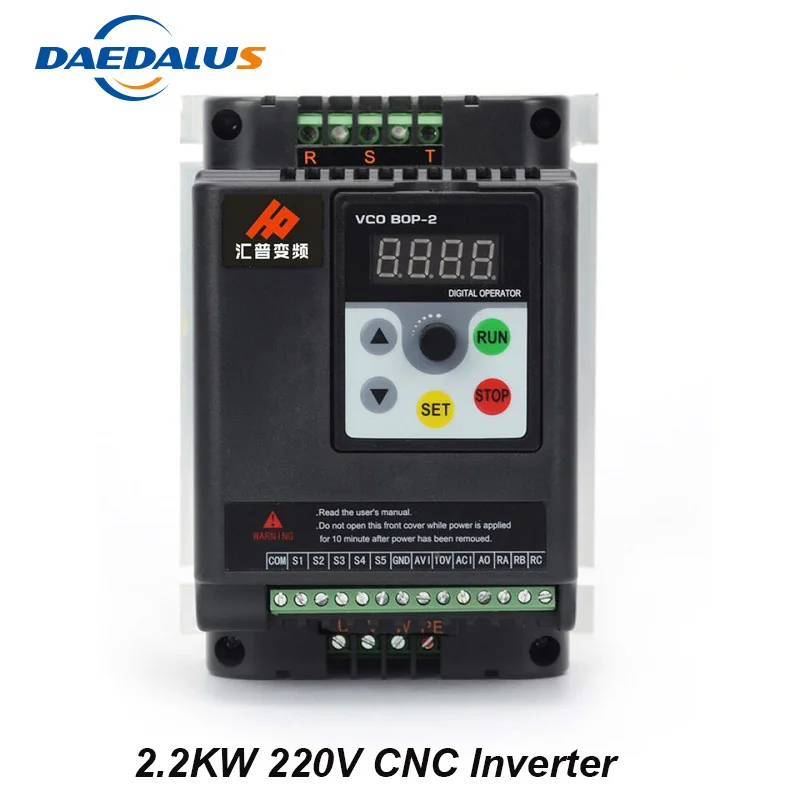 

2.2KW VFD Inverter CNC Converter Speed Controller 1 Phase Input 3 Phase Output 220V Governor For Spindle Motor Milling Engraver