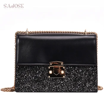 

Crossbody Bags For Girl Famous Brand Fashion Splice Flap Bag Lady Shoulder Women Pu Leather Messenger Bag High Quality Handbag