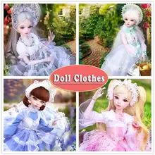 Handmade Western-style Princess Dress Doll Clothes Girl Clothing for 60cm 1/3 Bjd Dolls Accessories for Doll Kids Toys For Girls original 1 6 doll accessories doll clothes genuine dress for monster inc high dolls girls gift kids doll