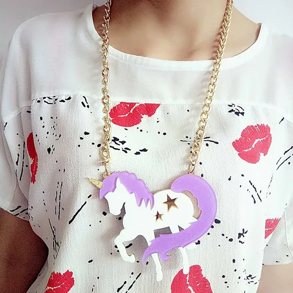 2017 New Arrival Bling Bling Acrylic Purple Unicorn Pendant Necklace Cute Horse Statement Exaggerated Necklace 6 2017 New Arrival Bling Bling Acrylic Purple Unicorn Pendant Necklace Cute Horse Statement Exaggerated Necklace 6