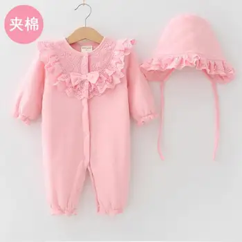 

13 Styels Baby Girl Lace Princess Outfit Girl Newborn Clothes Jumpsuits Clothing Set Balls Baptism Bodysuit with Hat