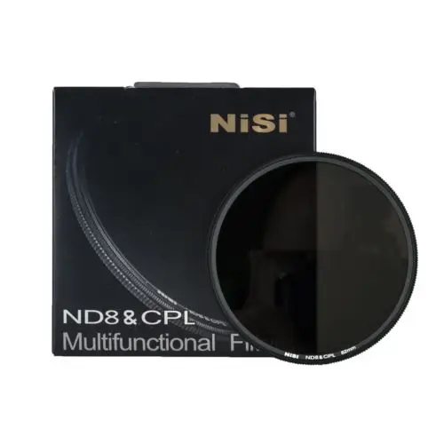 2IN1 ND NiSi 72mm ND8 & CPL Circular Polarizer Filter untuk Canon EOS