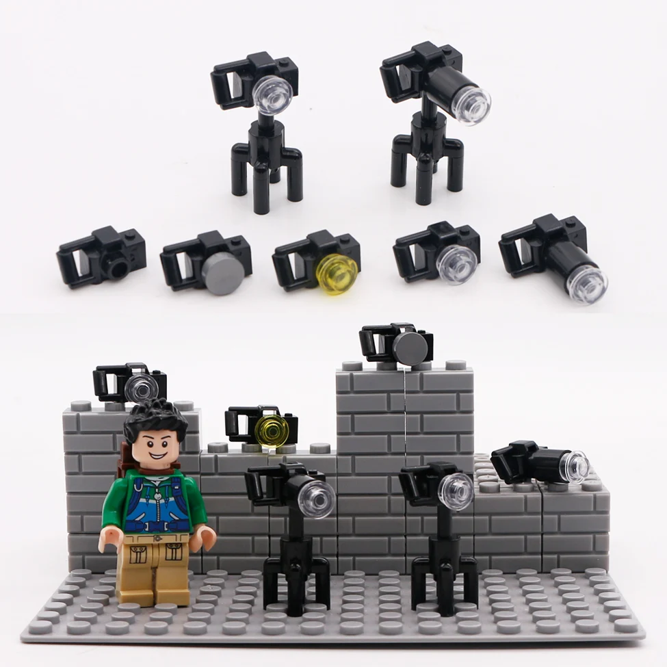 

Bricks City Accessories Camera Tripod Mini Figures Photographer Military Toy Compatible LegoINGlys Friends Parts Building Blocks