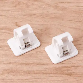 

2pcs Easy Mount Self Adhesive Curtain Rods Bracket Strong Load Capacity Rail Rack Hanger Bathroom Storage Crossbar Wall Hooks