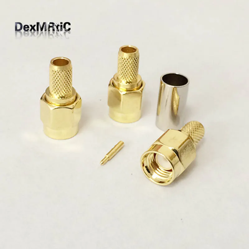1 шт. Новый обжим SMA штекер RF коаксиальный разъем для LMR195 RG58 кабель прямой