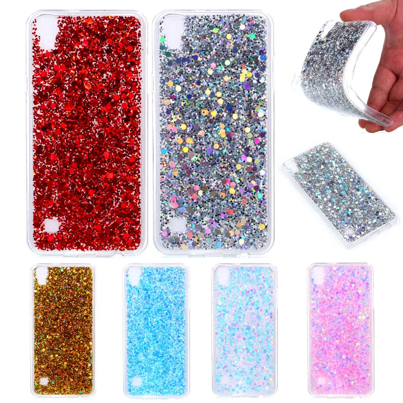 

For LG X Style K220DS Colored Shining Case Soft Silicone TPU Frame with Shiny Glitter Back Cover Case for LG X Style K220DS 5.0