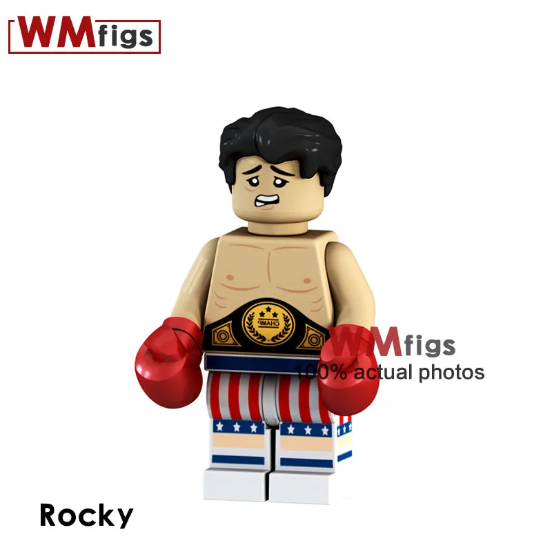 Экшн-пленка Rocky Hulk Hogan Terry Gene Bollea боксер Брюс Ли Джон Рэмбо каратэ супер герой строительный блок Детский подарок игрушки