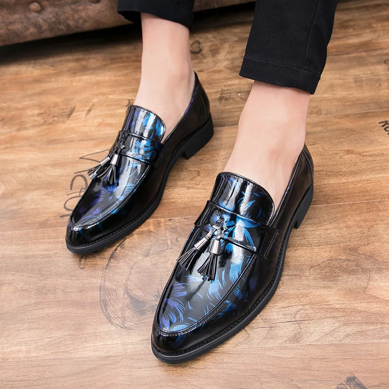 Summer outdoor comfortable leather korean men business shoes Fashion stylish male loafers dressing casual flats driving shoes