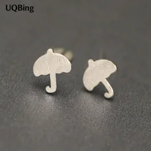 Free Shipping Beautiful Jewelry Fashion Women Stud Earrings 925 Sterling Silver Umbrella Stud Earrings Pendientes Brincos