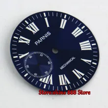 38.9 мм синий циферблат Fit 6497 Чайка часовой механизм случае световой Маркс