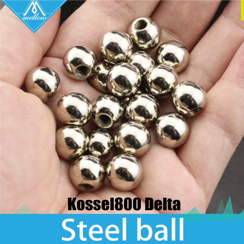20 шт. шарики из нержавеющей стали с резьбовым отверстием M4 для kossel800 delta