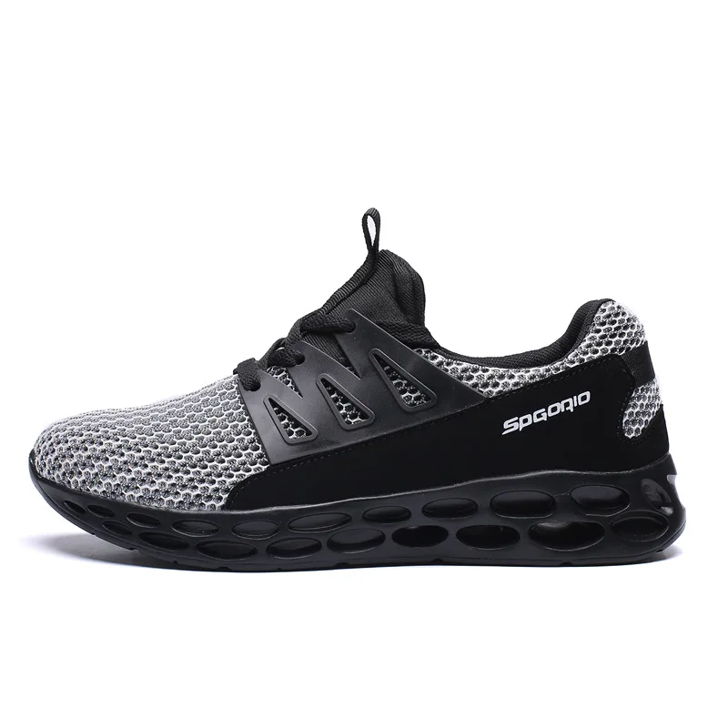 JINBEILEE New Sports Men's Shoes Running Shoes Knife Edge Mesh Breathable Men's Shoes Large Size Tide Shoes  Cushioning