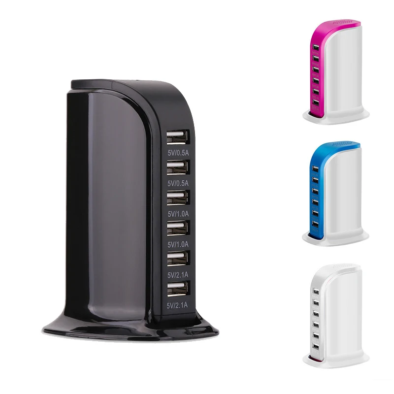 Док-станция для зарядки с USB и подставкой 5 портов 2.4A многофункциональное
