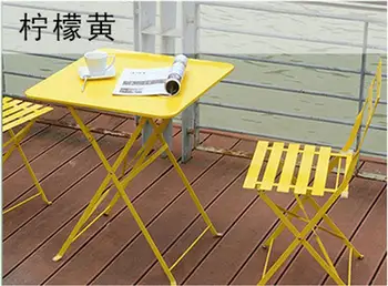 

Square style Outdoor leisure Balcony tables and chairs Coffee table Folding Garden Chairs