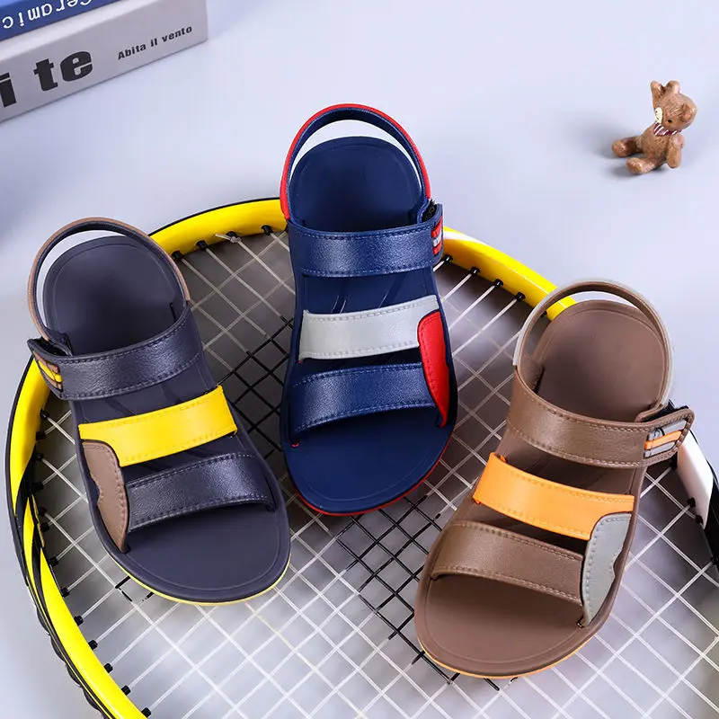 Boys Sandals Kids Shoes Male Student non-slip Fashion Summer Korean Open-Toe Beach Shoes Children Shoes Flat Casual Sneakers Boys Sandals Kids Shoes Male Student non-slip Fashion Summer Korean Open-Toe Beach Shoes Children Shoes Flat Casual Sneakers