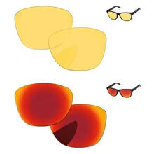 Огненный красный и кристалл желтый 2 пары Замена оптические стёкла для Frogskins Солнцезащитные очки женщин рамки UVA и UVB защиты