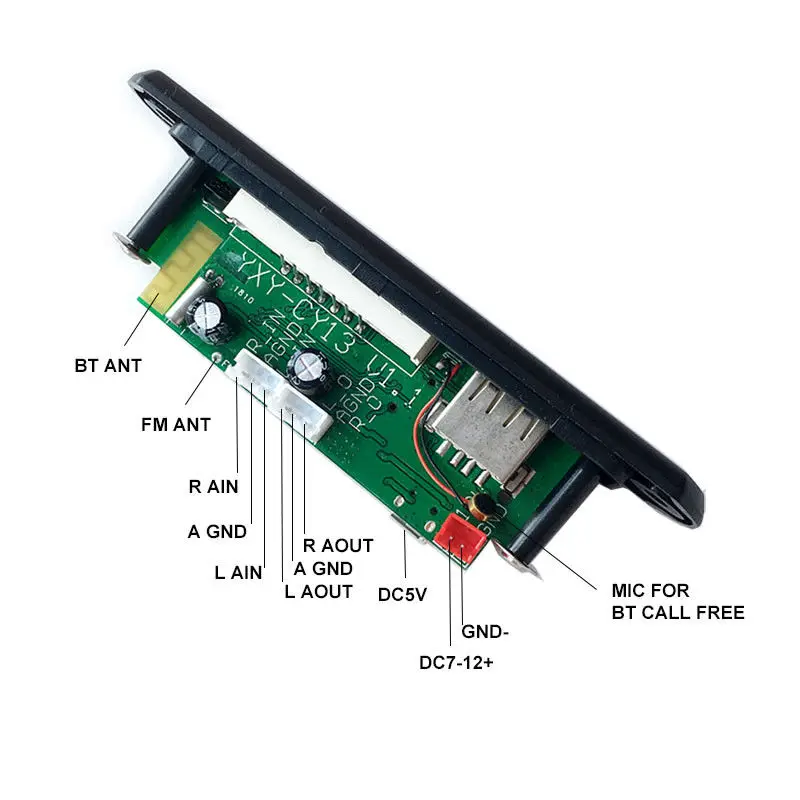 Bluetooth inalámbrico coche MP3 jugadores WMA decodificador de la Radio del coche módulo TF USB FM Radio AUX para accesorios de coche Bluetooth altavoz