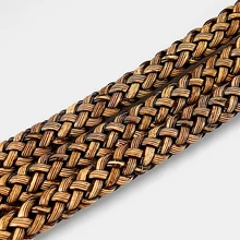 1 метр кофейного цвета плетеный кожаный плоский шнур для 9*5 мм изготовление браслета ожерелья веревка для DIY ювелирные изделия аксессуары