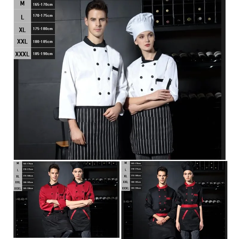 10 high quality Chinese Restaurant Chef Chef Uniform black long sleeved
