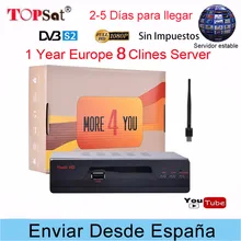 SATXTREM IPS2 Receptor DVB-S2 HD FTA Satellite TV Receiver + Europe cccam cline for 1 year spain +USB WIFI IPTV Free TV BOX