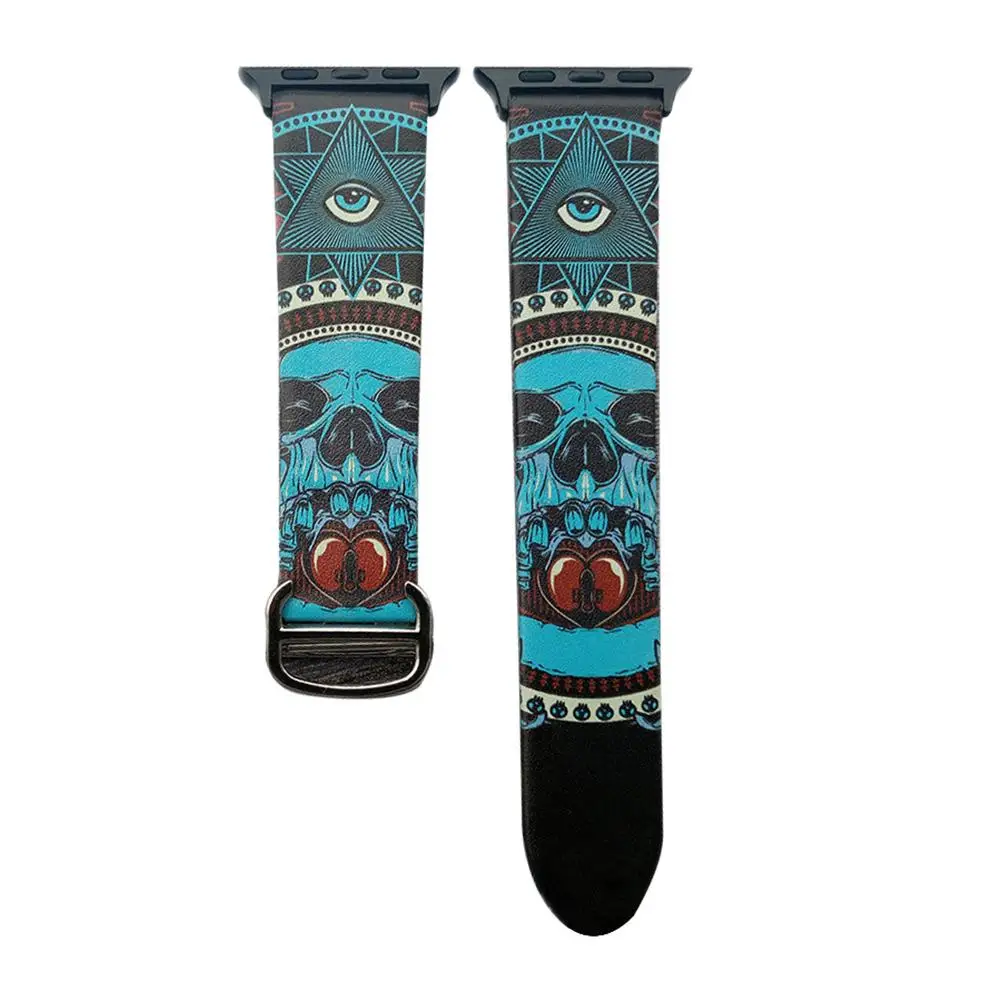 

Fashion Leather Watchband Wrist Strap Unique Pattern Comfortable Wristband Durable For Apple Watch IWatch 1 2 3 4