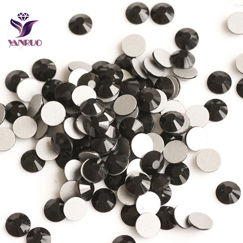 

2028NoHF Jet All Sizes Rhinestones for Nails Crystal Black Rhinestones For Brooches Jewelry