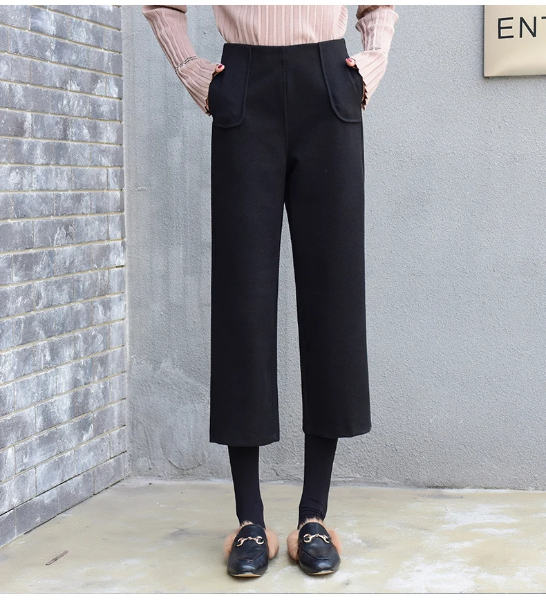 straight cropped trousers