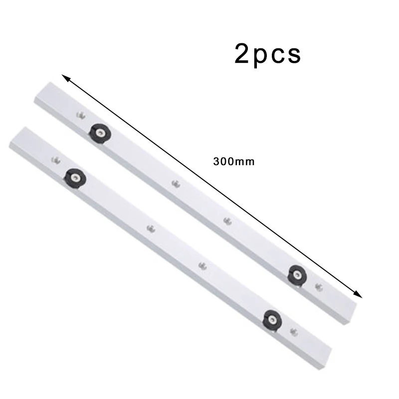 

Set Slider Table Saw Gauge Rod Accessories Tools Bar Woodworking Workshop Miter 2Pcs Aluminium 300mm Equipment