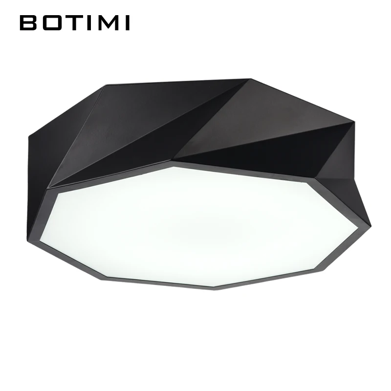 BOTIMI Modern LED Ceiling Lights Lamparas De Techo Black White Lighting Fixture Dimmable With Remote Control For Dinning Room