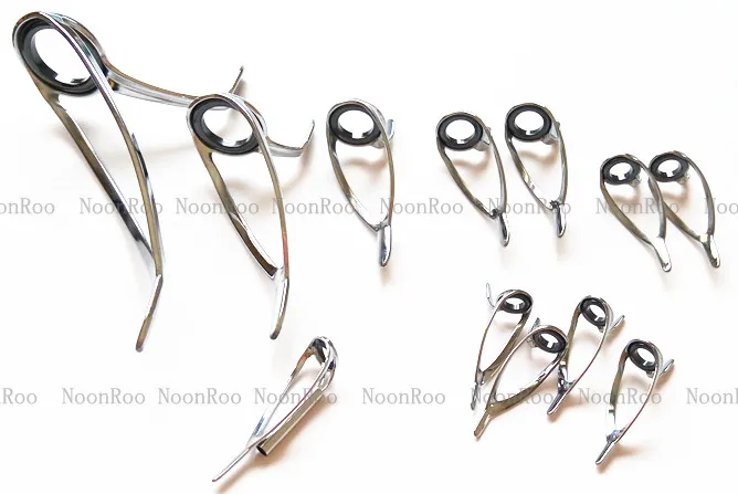 

LC Guide Set Fishing Rod parts repair guide 2SET (6pcs) Sliver color with Alconite ring