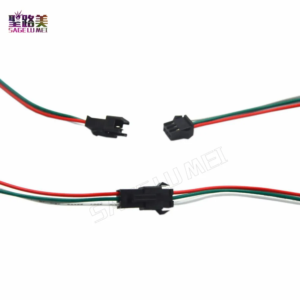 10-Pair-3pin-JST-Connector-Male-Female-Cable-Wire-for-WS2811-WS2812B-RGB-LED-Strip-Free 2