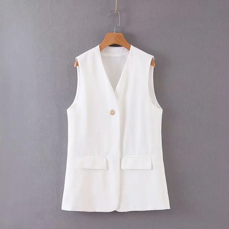 

XL60-2228 European and American fashion sleeveless jacket