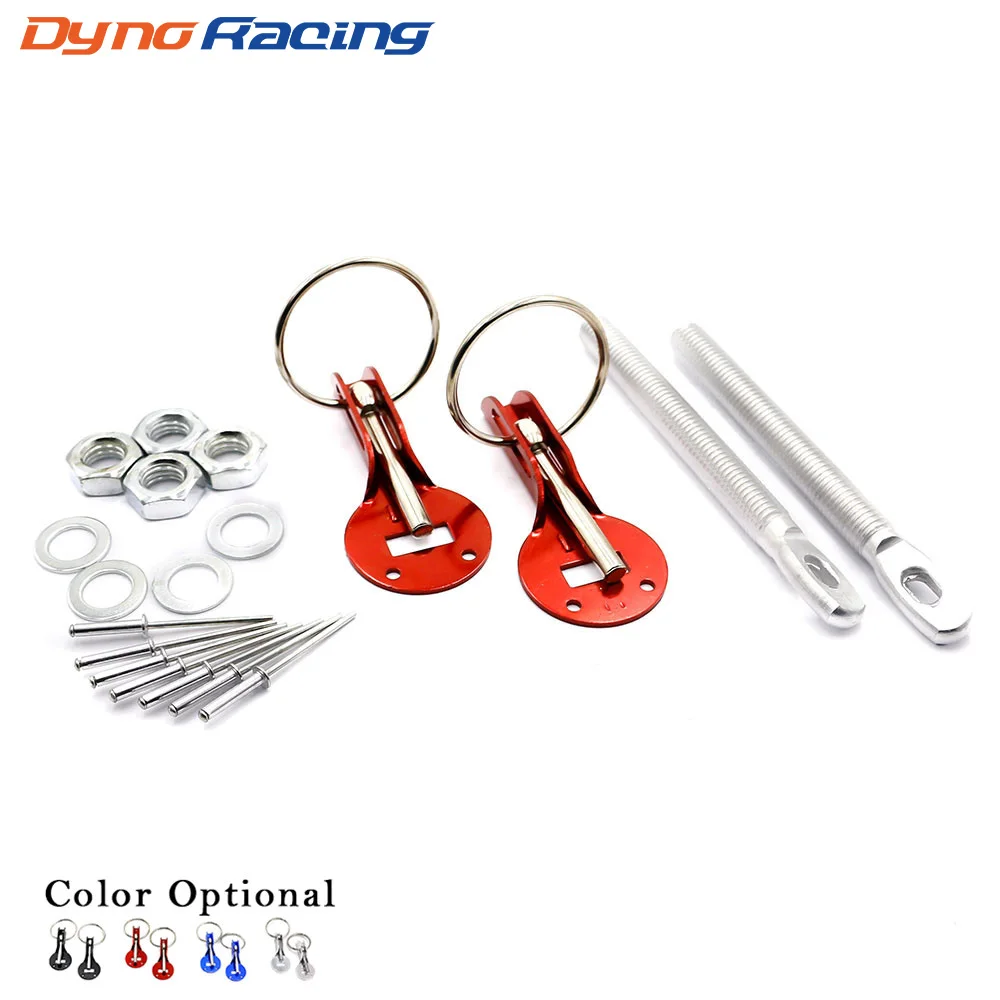 

4 Colors Universal Racing Speed aluminum Alloy Silver Bonnet Hood Pin Lock Kit Down Hood Lock Pins YC100277