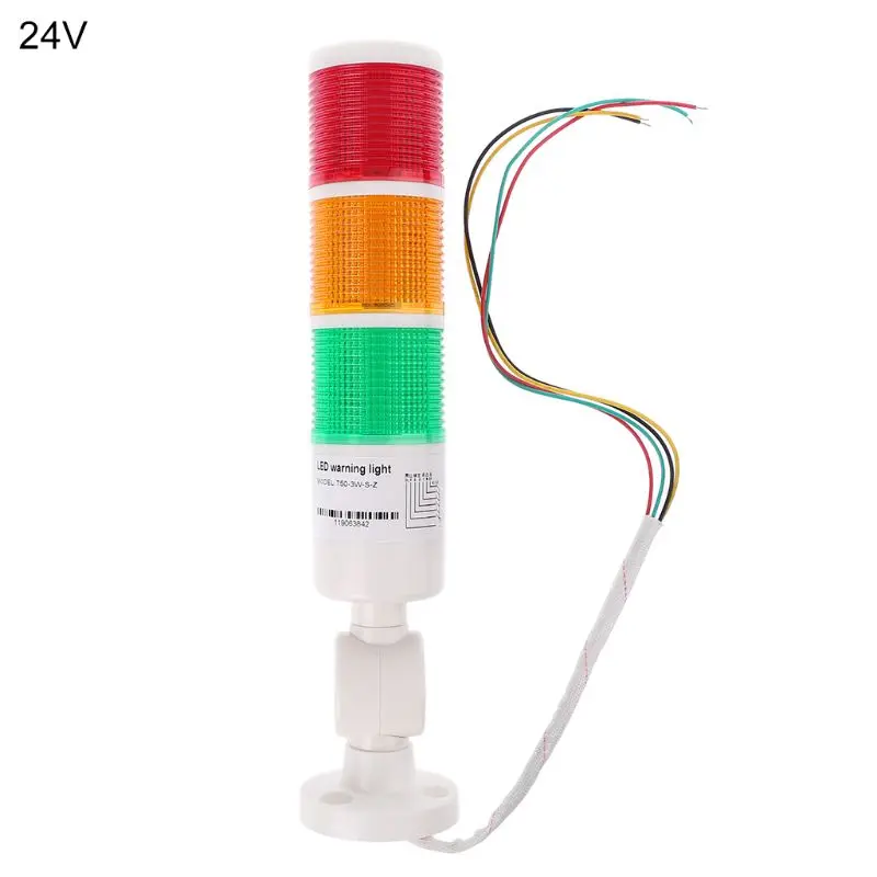 

Red Green Yellow LED Lamp Industrial Tower Signal Light DC 12V 24V AC 220V Warning Light 649E
