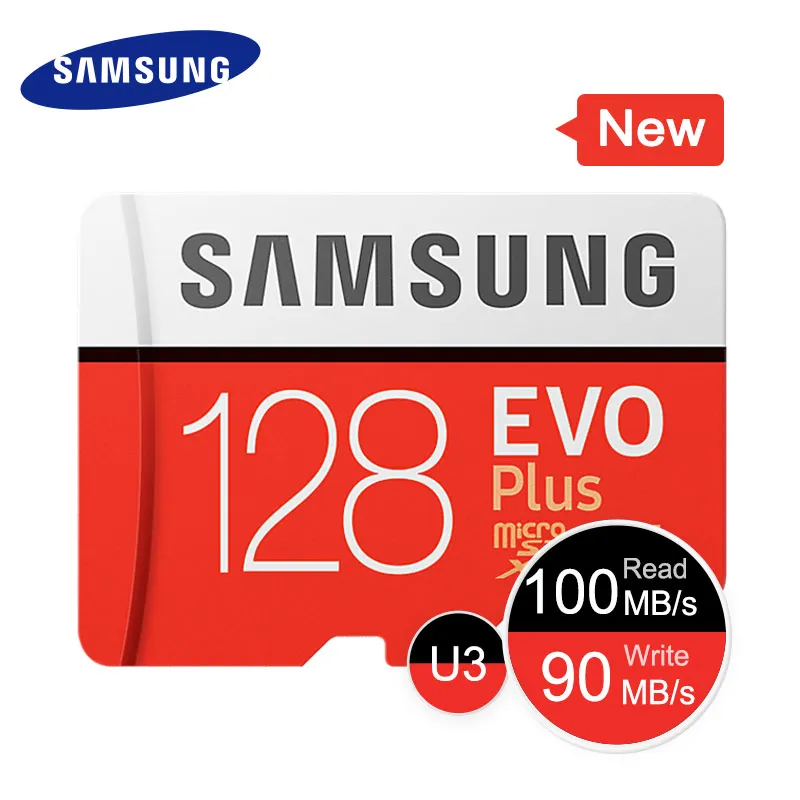 Карта памяти Samsung EVO + 128 GBEVO плюс SDHC SDXC Micro SD класс EVO + EVO класс 10 C10 Максимальная скорость 100 м/с