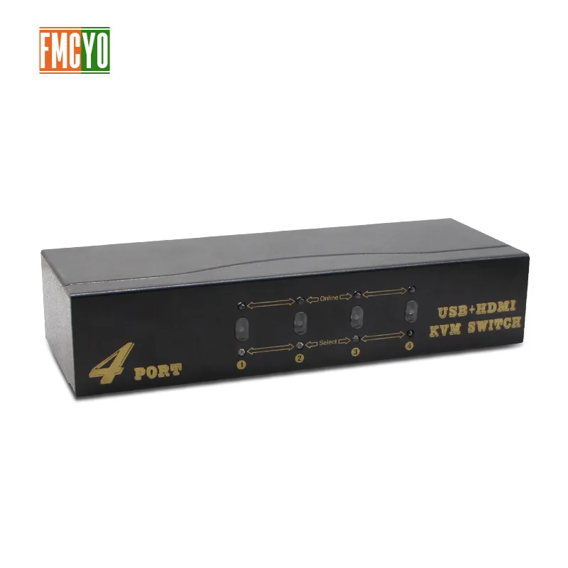 HDMI KVM Switch 4x1 1x4 Port 3 Input 1 Output Splitter HD 4K Resolution Keyboard And Mouse Sharing Device |