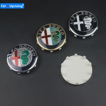 

4pcs 60mm car styling Wheel Center Hub Cap Badge logo Sticker for Alfa Romeo Giulietta Spider GT Giulia Mito 147 156 159 166