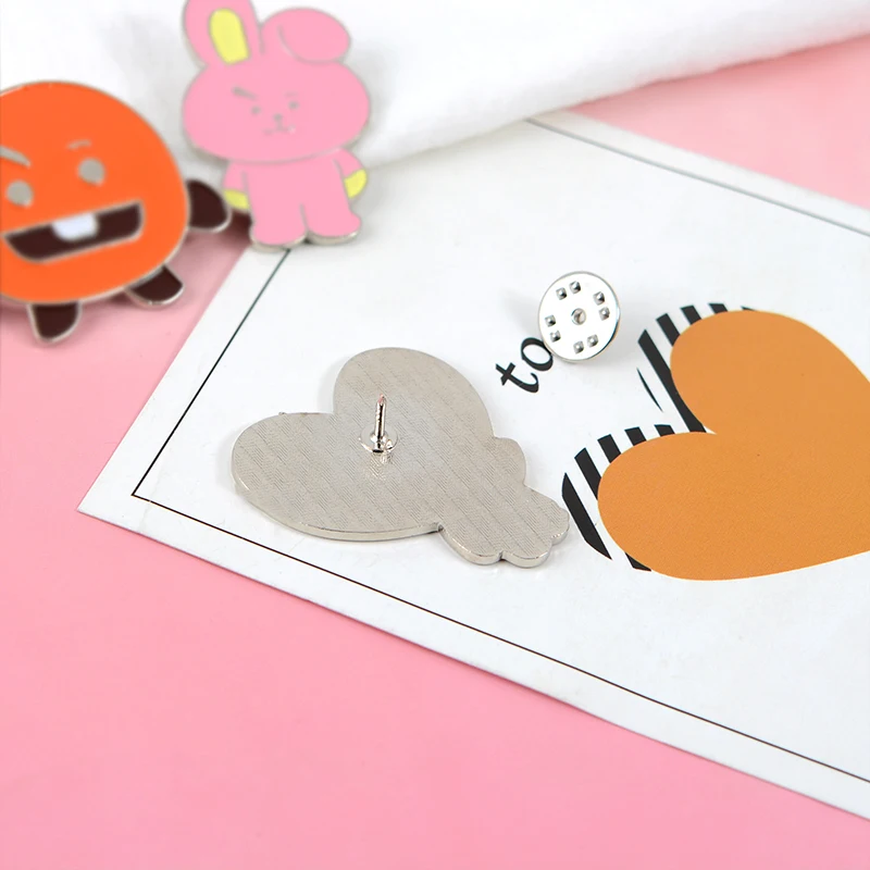 BTS Brooch BT21 TATA,COOKY,MANG,SHOOKY,RJ,CHIMMY,KOYA Badges Cartoon Rabbit Sheep Horse Dog Biscuits Koala Pins K-pop Jewelry
