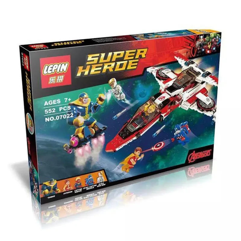 

552pcs Avenjet Space Mission Captain Thanos Hyperion Set Building Blocks 76049 Compatible With Lego