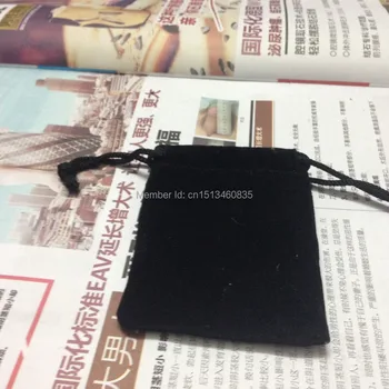 

SPECIAL SALE(50pcs/lot)7*9cm black velvet jewelry bag for gift accessories cosmetic earphone necklace bags\pouch free shipping