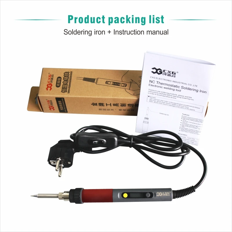 Electric Soldering iron 90W CXG LCD Adjustable Temperature EU plug Welding Solder Station Heat Pencil Soldering iron (13)