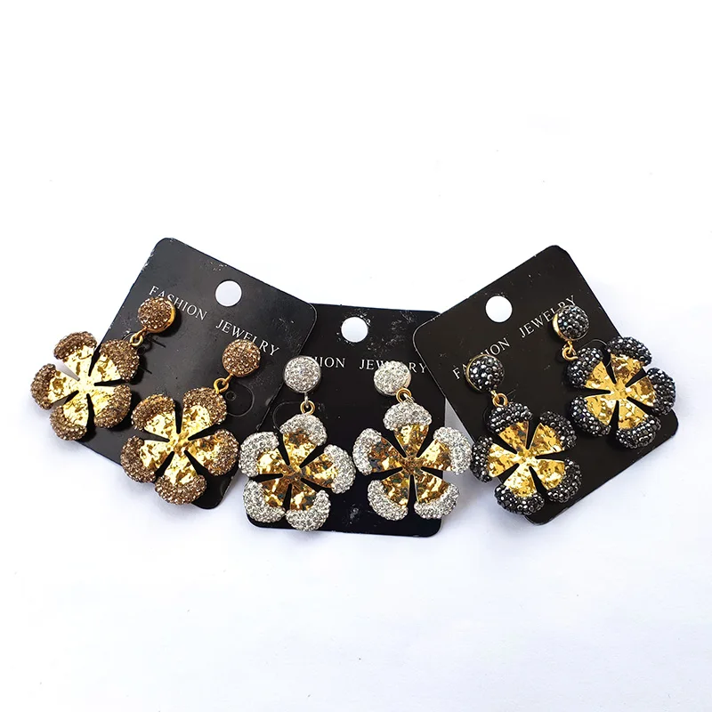 

5 Pairs Fashion Gorgeous leaf charms drop dangle earrings,Pave crystal Zircon Earrings For Women Jewelry ER966