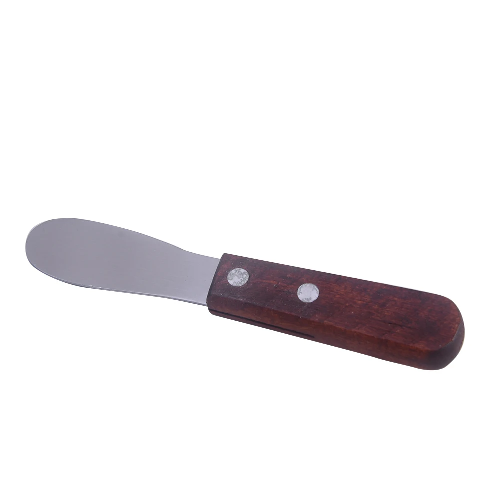 

Spatula Spreader Breakfast Tool Cutlery Wood Handle Butter Knife Scraper Stainless Steel