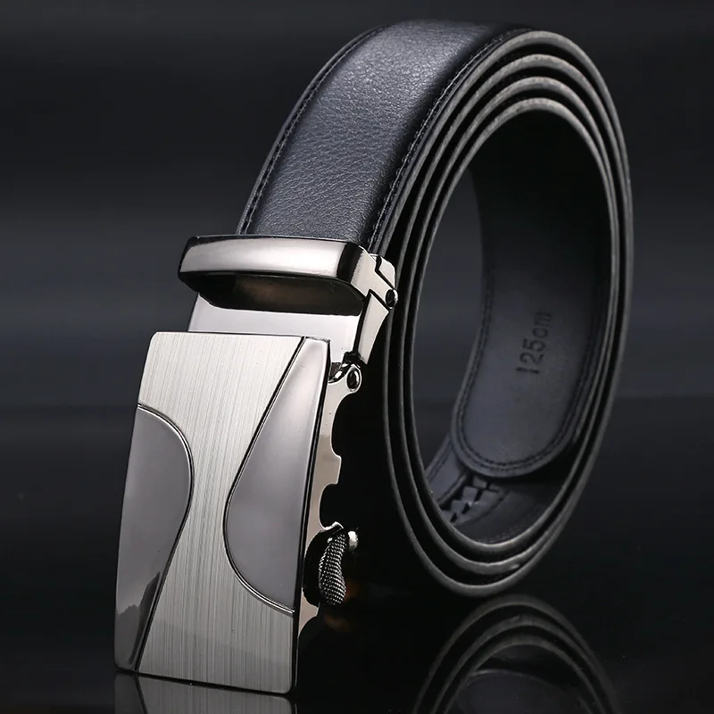 New 2017 Mens Fashion Genuine Leather Belt Men Belt Gold Automatic ...