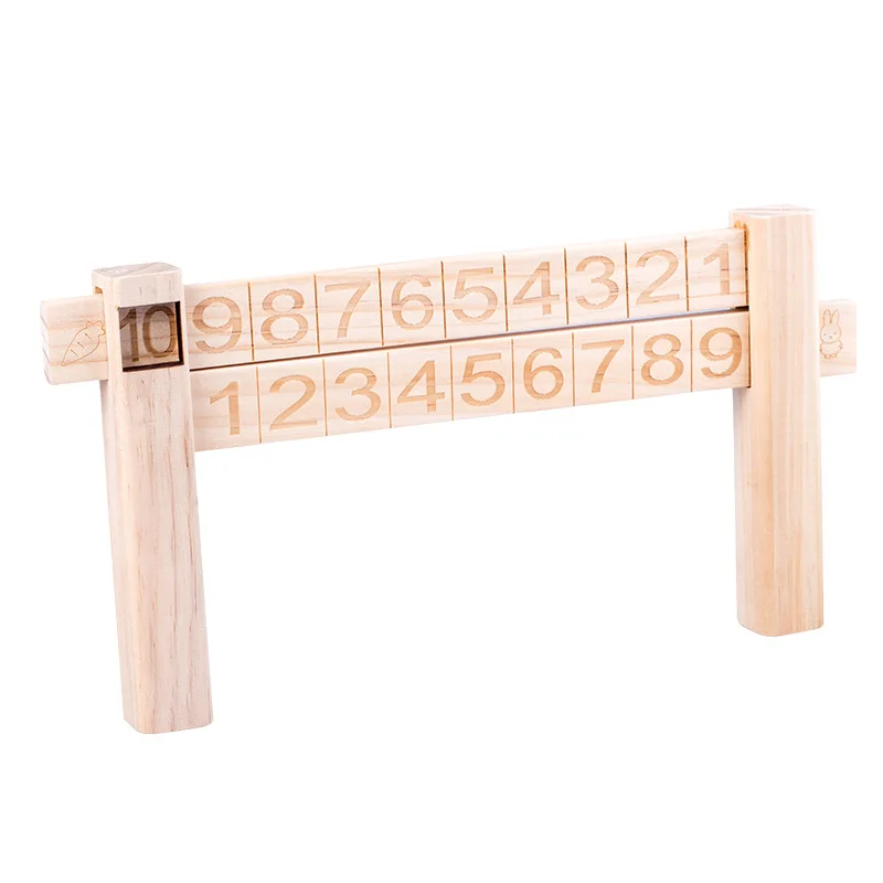Деревянный математические игрушки для детей математическая линейка материал дошкольной арифметической обучения Juguetes Монтессори MC1664H