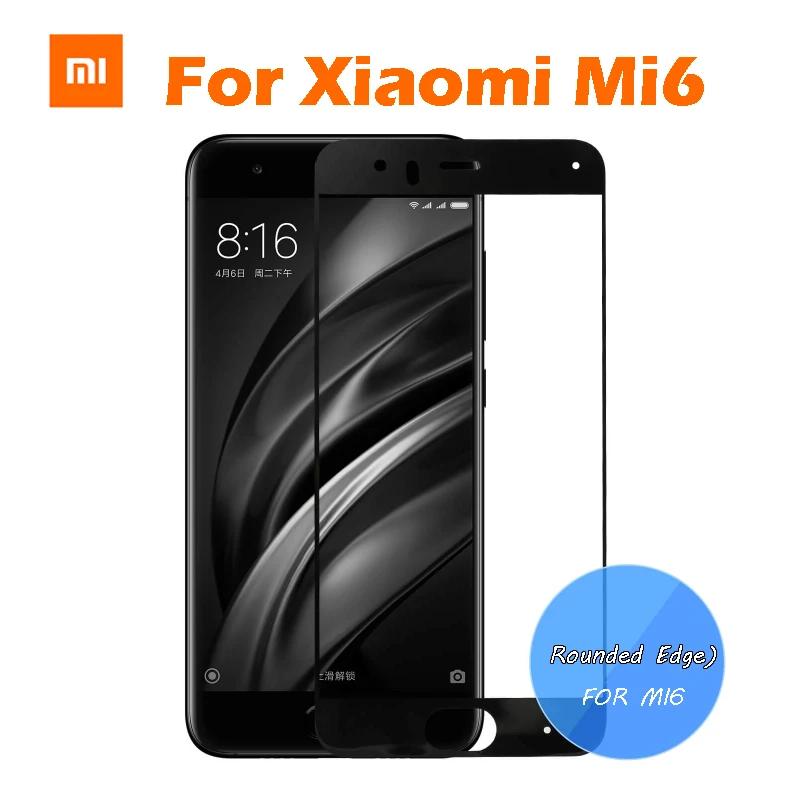 Оригинальный xiaomi MI 6 полное покрытие закругленные края защита экрана ПЭТ Arc HD